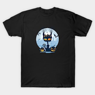 Halloween Town Black Cat T-Shirt